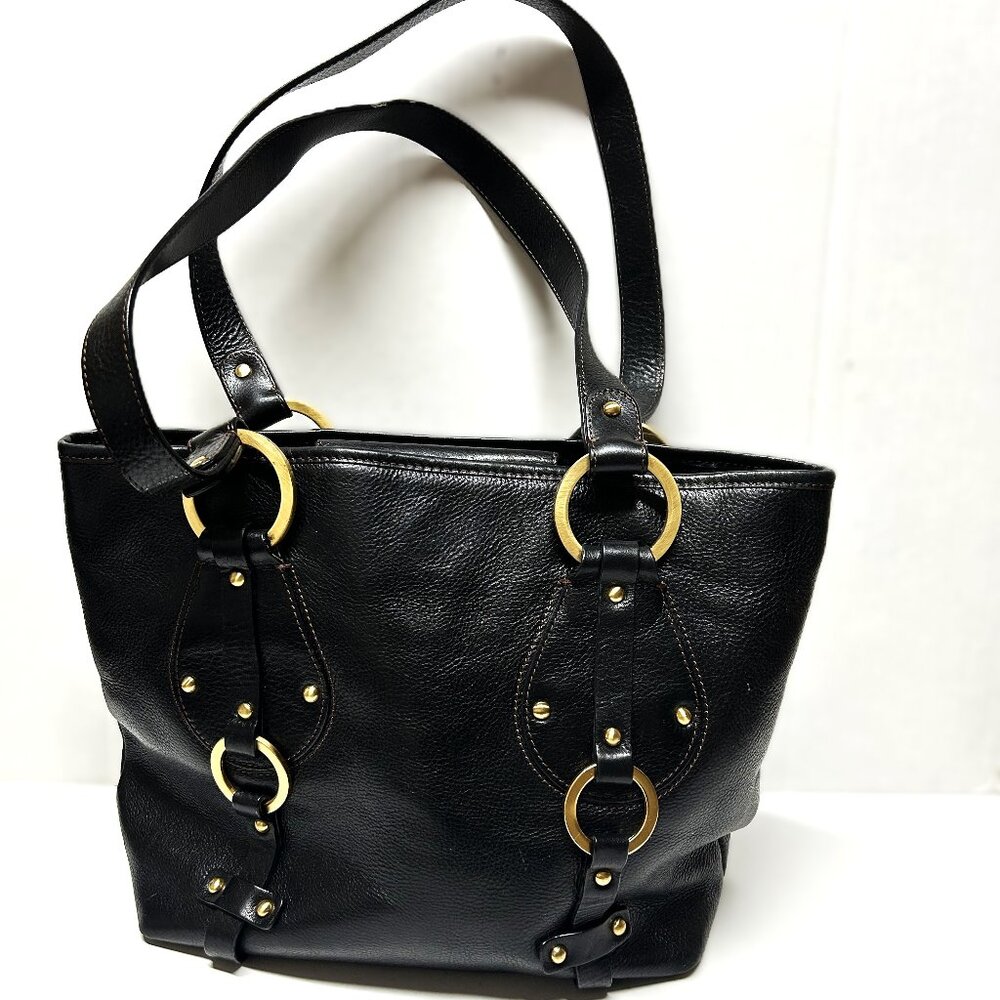 Etienne Aigner black leather shoulder bag